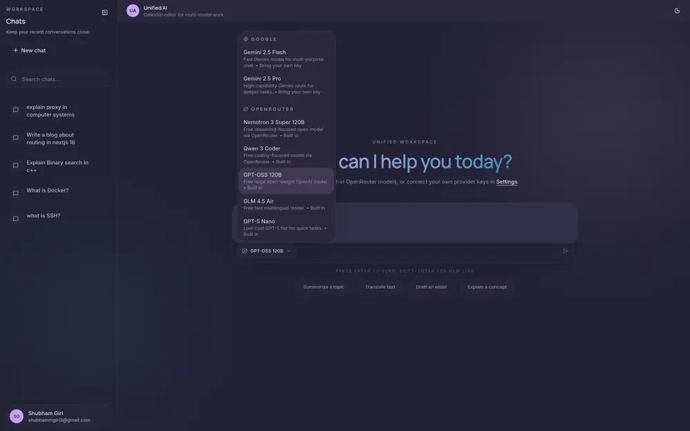 Unified-ai screenshot 1